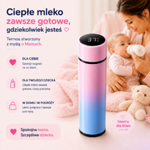 LumiTherm™ – Inteligentny Termos dla Mam z Wyświetlaczem LED